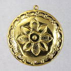 30mm Gold Daisy Circle with Loop (2 Pcs) #2844-General Bead