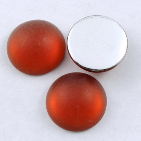 18mm Round Frosted Terracotta Cabochon #284-General Bead