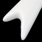63mm White Elongated Notched Triangle (2 Pcs) #2856-General Bead