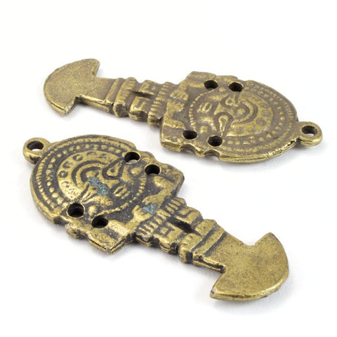 42mm Antique Brass Pre-Columbian Charm #2861-General Bead