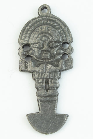 42mm Antique Silver Pre-Columbian Charm #2861A-General Bead