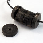 14mm Black Horn Rondelle (10 Pcs) #2874-General Bead