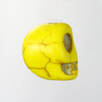 14mm Yellow Howlite Skull-General Bead