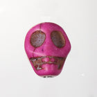 14mm Pink Howlite Skull-General Bead
