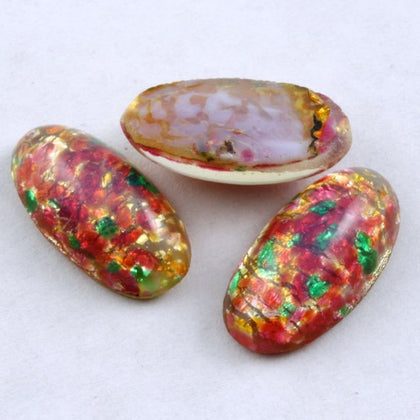 9mm x 17mm Pink Opal Glass Cabochon #XS76-A-General Bead