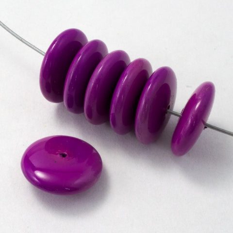 12mm Purple Rondelle (20 Pcs) #2931-General Bead