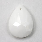 18mm x 25mm Chalk White Faceted Teardrop (2 Pcs) #2941-General Bead