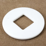 50mm White Circle with Square Hole-General Bead
