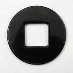 50mm Black Circle with Square Hole-General Bead