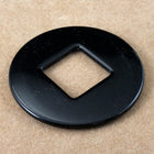 50mm Black Circle with Square Hole-General Bead