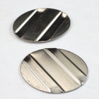 20mm x 27mm Steel Stripe Oval-General Bead