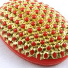 13mm x 18mm Gold on Red Cabochon #XS3-H-General Bead