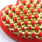 15mm Gold on Red Heart #XS3-A-General Bead