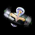 25mm Emerald Lampwork Barrel (2 Pcs) #3156-General Bead