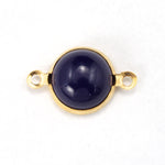 12mm Navy and Gold Connector (10 Pcs) #3163-General Bead