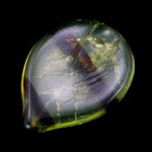 13mm x 18mm Green/Brown Stripe Leaf Pendant (3 Pcs) #3165-General Bead