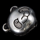 12mm Antique Silver Panda Face Bead (4 Pcs) #3167-General Bead