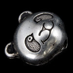 12mm Antique Silver Panda Face Bead (4 Pcs) #3167-General Bead