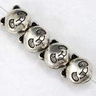 12mm Antique Silver Panda Face Bead (4 Pcs) #3167-General Bead