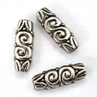 25mm Antique Silver Rectangular Tube Bead-General Bead