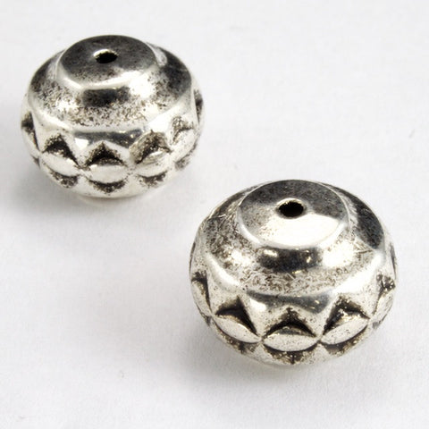 15mm Antique Silver Decorative Drum-General Bead