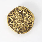 18mm Antique Gold Aztec Sun Disc Bead-General Bead