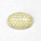 10mm Silver Sparkle Oval Glass Cabochon (6 Pcs) #3184-General Bead