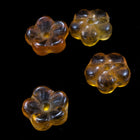 6mm Transparent Dark Topaz Flower (20 Pcs) #3188-General Bead