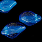 10mm Curved Capri Blue Glass Leaf (10 Pcs) #3193-General Bead