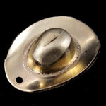 20mm Raw Brass Cowboy Hat Charm (4 Pcs) #3194-General Bead