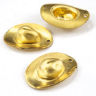 20mm Raw Brass Cowboy Hat Charm (4 Pcs) #3194-General Bead