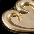 30mm Raw Brass Swoop Heart Charm (2 Pcs) #3195-General Bead