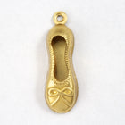 20mm Brass Ballet Slipper Charm (2 Pcs) #3197-General Bead