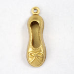 20mm Brass Ballet Slipper Charm (2 Pcs) #3197-General Bead