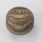 24mm Brown and Cream Clay Bead-General Bead