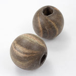 24mm Brown and Cream Clay Bead-General Bead
