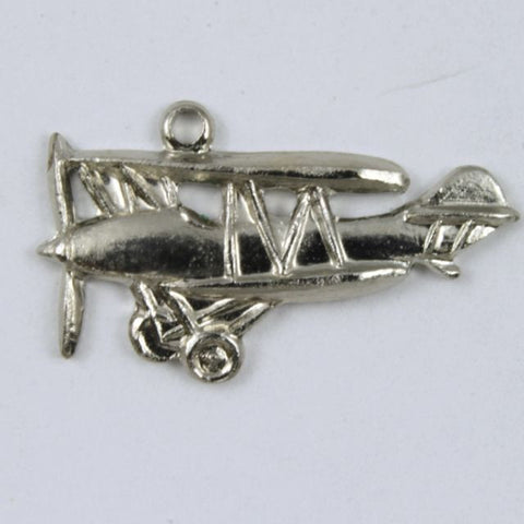 25mm Silver Colored Prop Plane (2 Pcs) #320-General Bead
