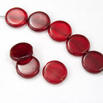 12mm Transparent Ruby Flat Disc Bead (12 Pcs) #3218-General Bead