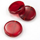 12mm Transparent Ruby Flat Disc Bead (12 Pcs) #3218-General Bead