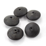 10mm Black Saucer Bead (20 Pcs) #3220-General Bead