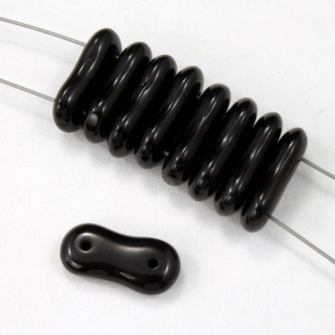 16mm Black Bone Shape Bead (10 Pcs) #3232-General Bead