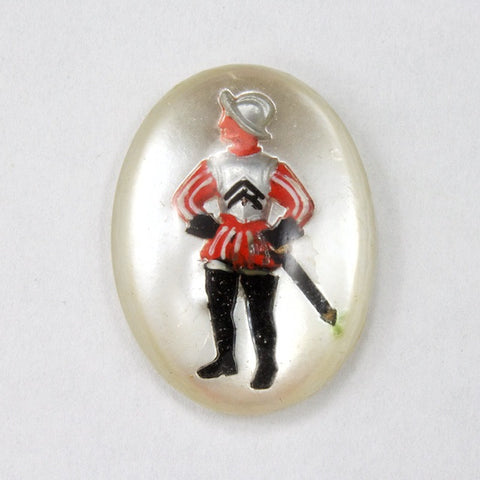 15mm x 20mm Conquistador Intaglio Oval Cabochon #3234-General Bead