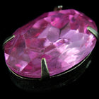 13mm x 18mm Pink/Silver Oval Sew-on #3243-General Bead