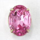 13mm x 18mm Pink/Silver Oval Sew-on #3243-General Bead