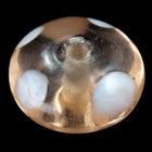 12mm Light Rose Rondelle with White Dots (8 Pcs) #3244-General Bead