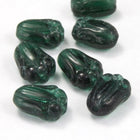 12mm Dark Green Tulip Bead (8 Pcs) #3246-General Bead