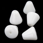 8mm Chalk White Cone Bead (25 Pcs) #3247-General Bead