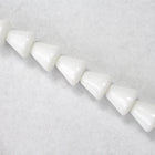 8mm Chalk White Cone Bead (25 Pcs) #3247-General Bead