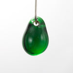 15mm Transparent Green Pear Drop #3259-General Bead