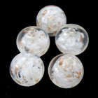7mm Clear/White/Gold Bead (8 Pcs) #3265-General Bead